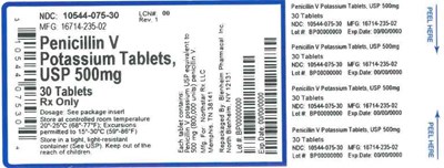 500mg 30ct (Label Penicillin V Potassium Tabs 500mg Bpi(10544 075 30) Northstar(16714 235 02) Rev1)
